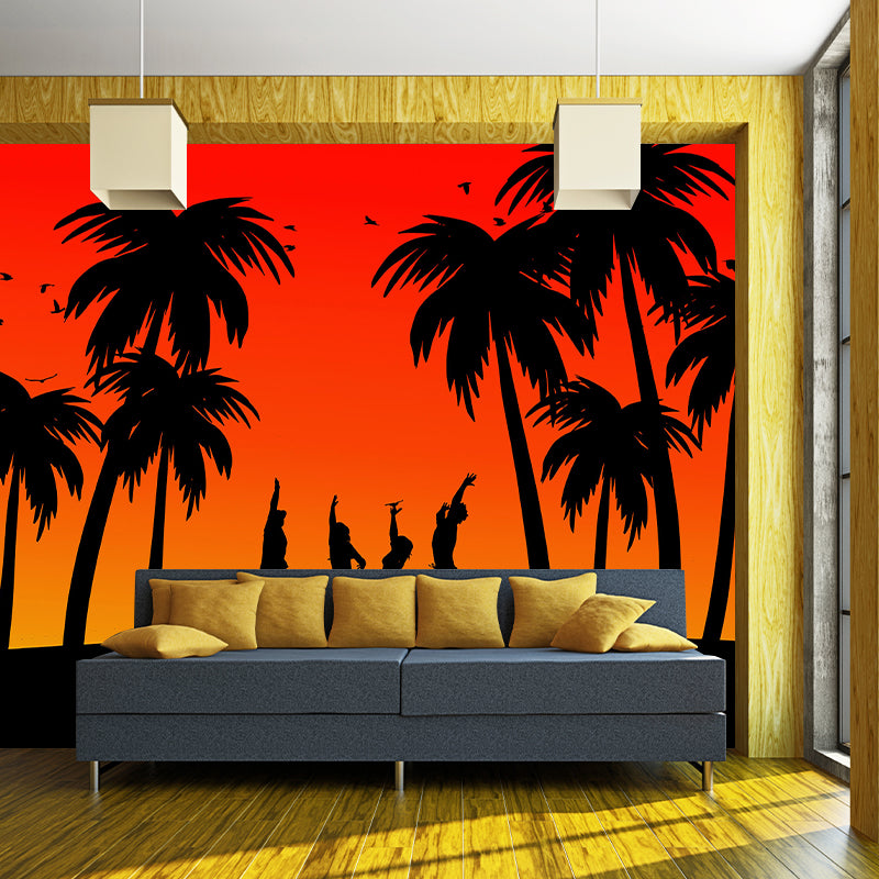 Tropical Plant Mural Mildew Resistant Wallpaper Wall Art for Decoration