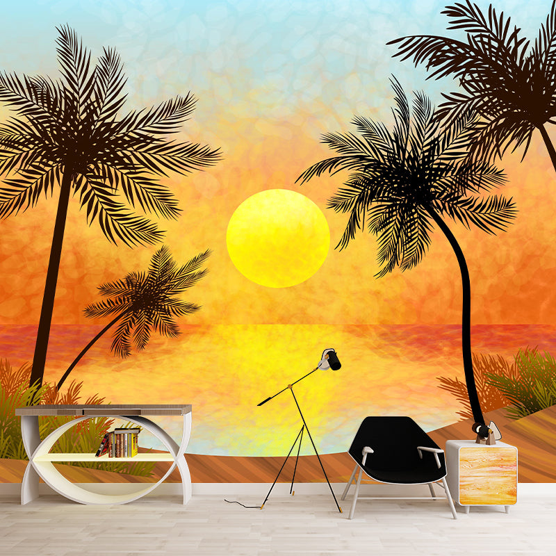 Tropical Plants Mildew Resistant Mural Decorative Wall Art for Decoration