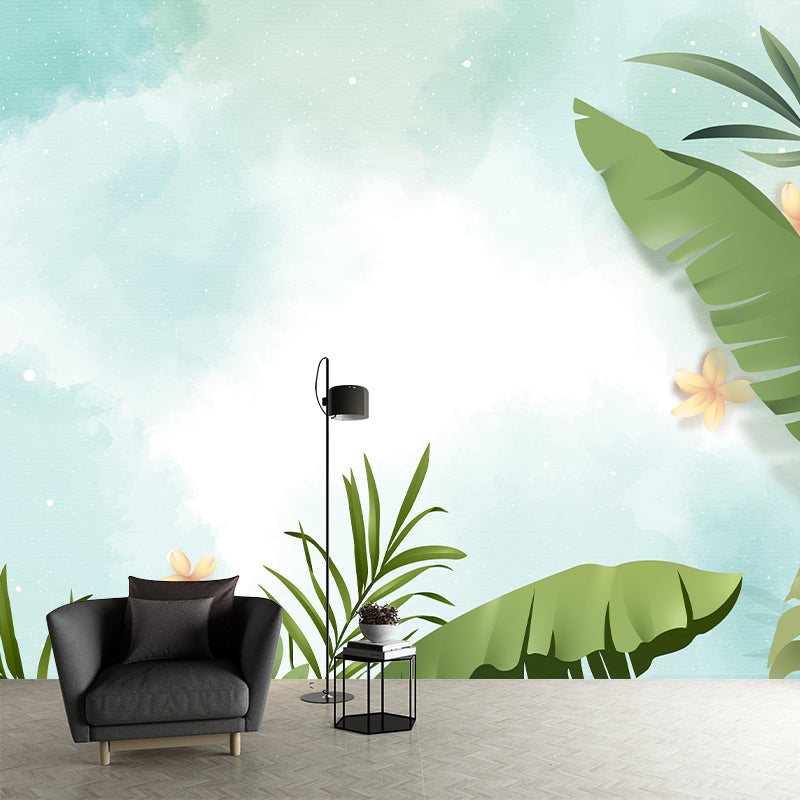 Tropical Plants Mildew Resistant Mural Decorative Wall Art for Decoration