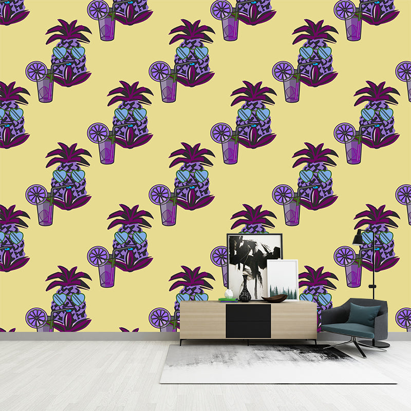 Environment Friendly Tropical Plant Mural Wallpaper Decorative Wall Art for Home