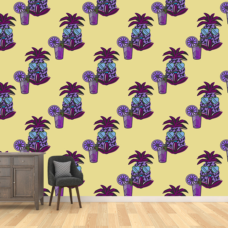 Environment Friendly Tropical Plant Mural Wallpaper Decorative Wall Art for Home