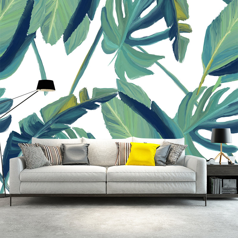 Mildew Resistant Tropical Plant Mural Wallpaper Decorative Wall Art for Room