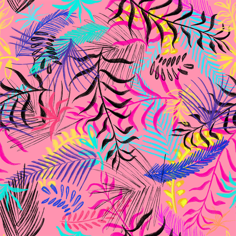 Eco-friendly Tropical Plant Mural Wallpaper Decorative Wall Art for Home Decor