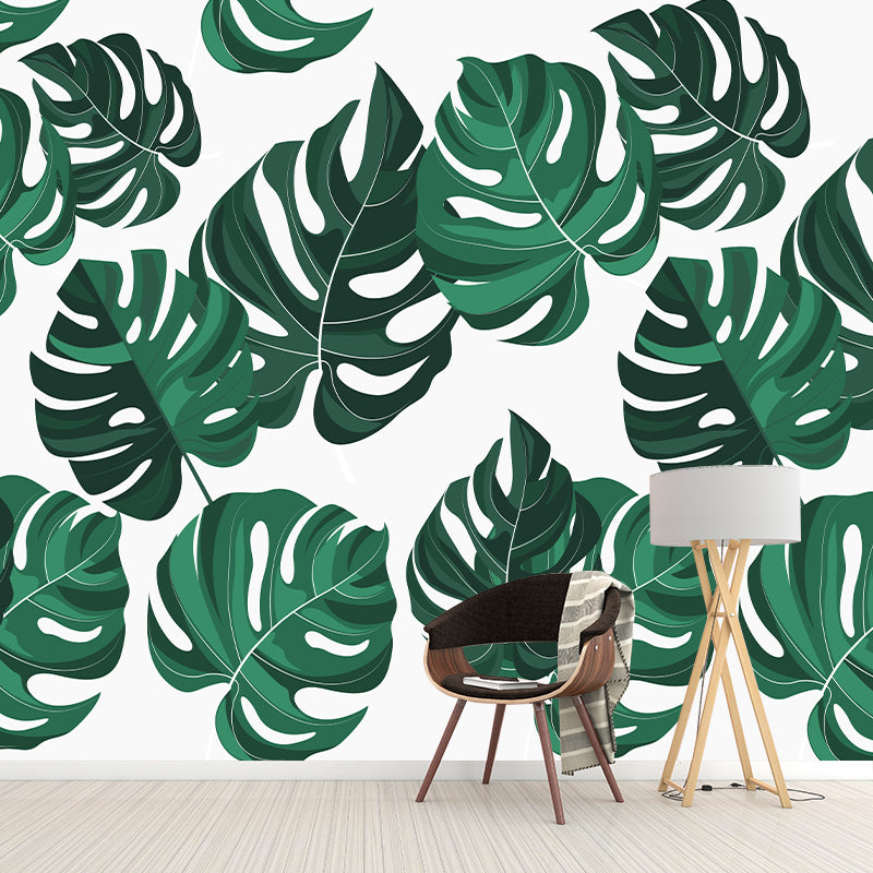 Tropical Plants Mural Wallpaper Decorative Wall Art for Decoration