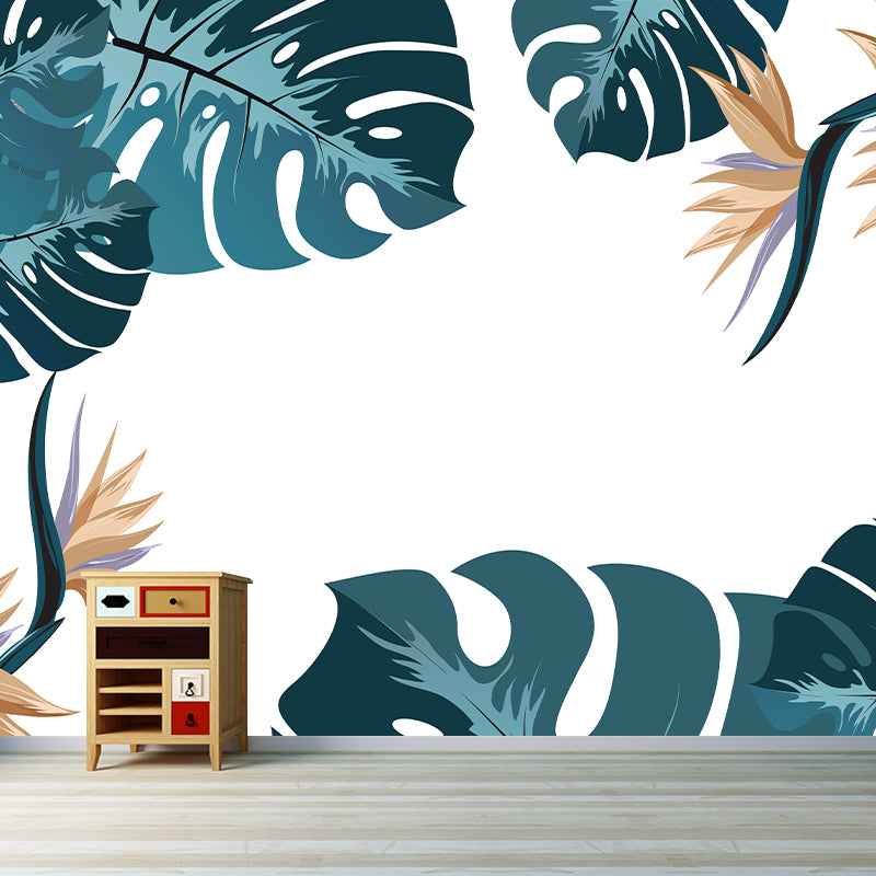 Tropical Plants Mural Wallpaper Decorative Wall Art for Decoration