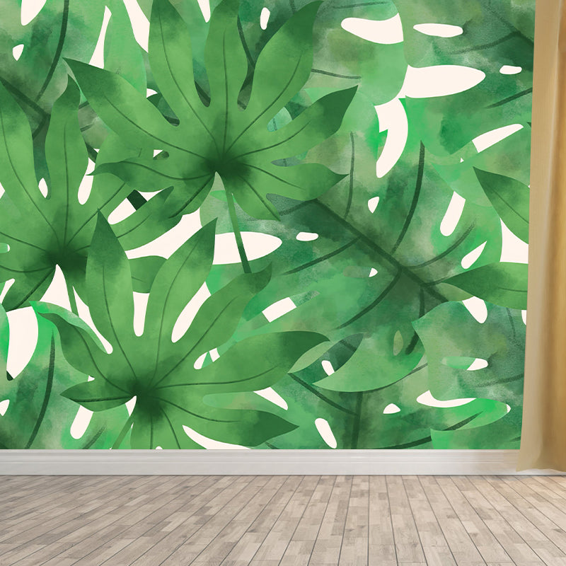 Mildew Resistant Tropical Plant Mural Wallpaper Decorative Wall Art for Decoration