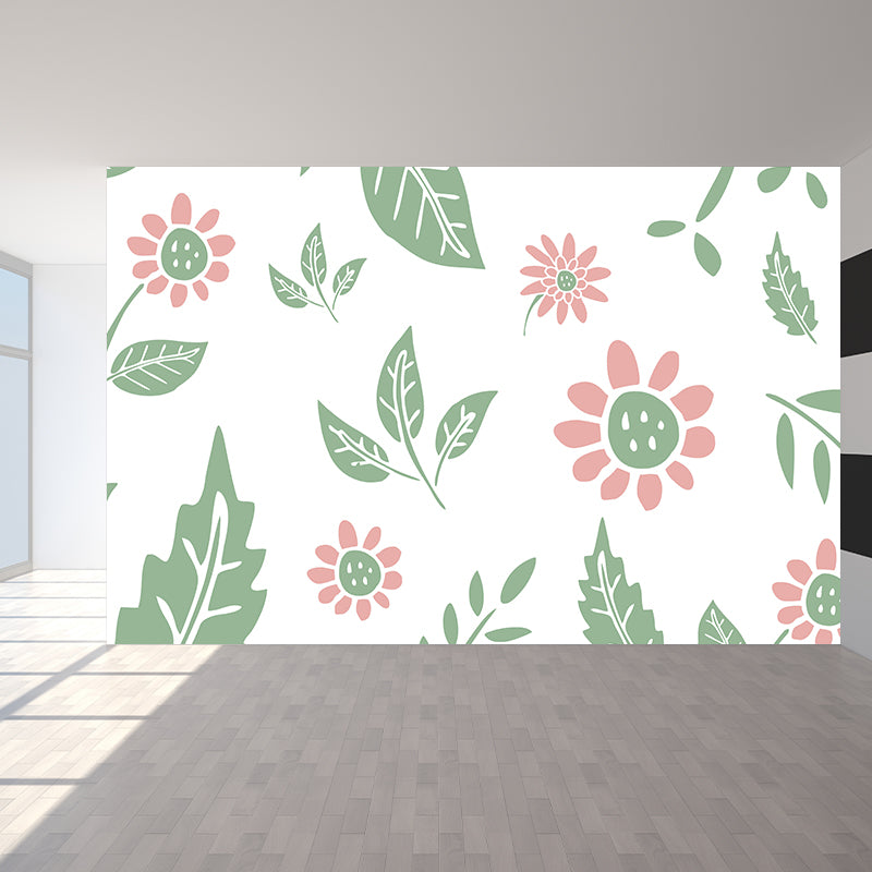 Mildew Resistant Tropical Plant Mural Wallpaper Decorative Wall Art for Decoration