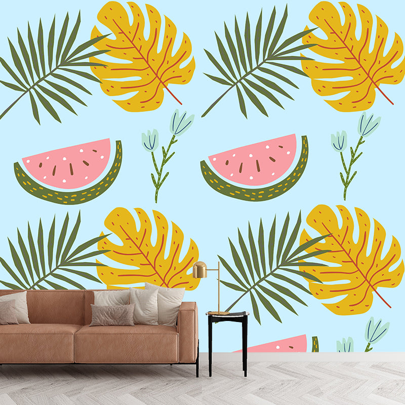 Mildew Resistant Tropical Plant Mural Wallpaper Decorative Wall Art for Decoration