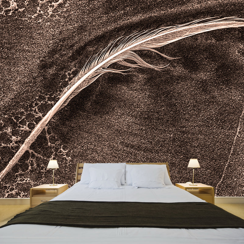 Waterproofing Bird Feather Mural Wallpaper Decorative Wall Art for Home