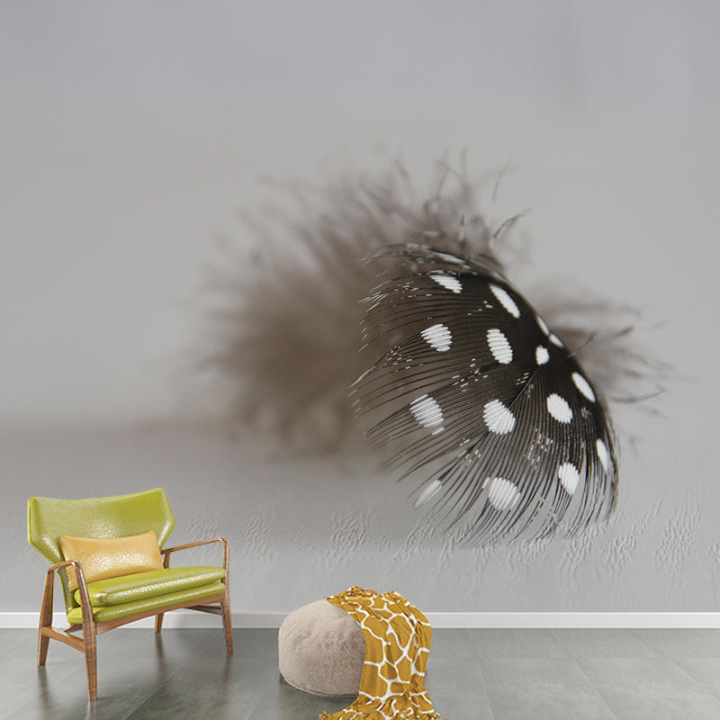 Waterproofing Bird Feather Mural Wallpaper Decorative Wall Art for Home