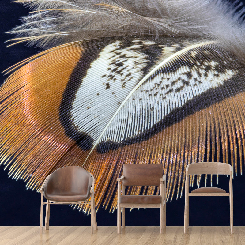 Mildew Resistant Bird Feather Mural Wallpaper Decorative Wall Art for Backsplash