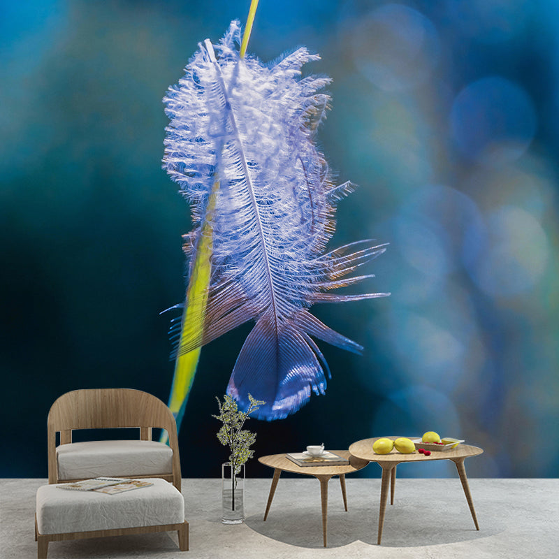 Mildew Resistant Bird Feather Mural Wallpaper Decorative Wall Art for Room