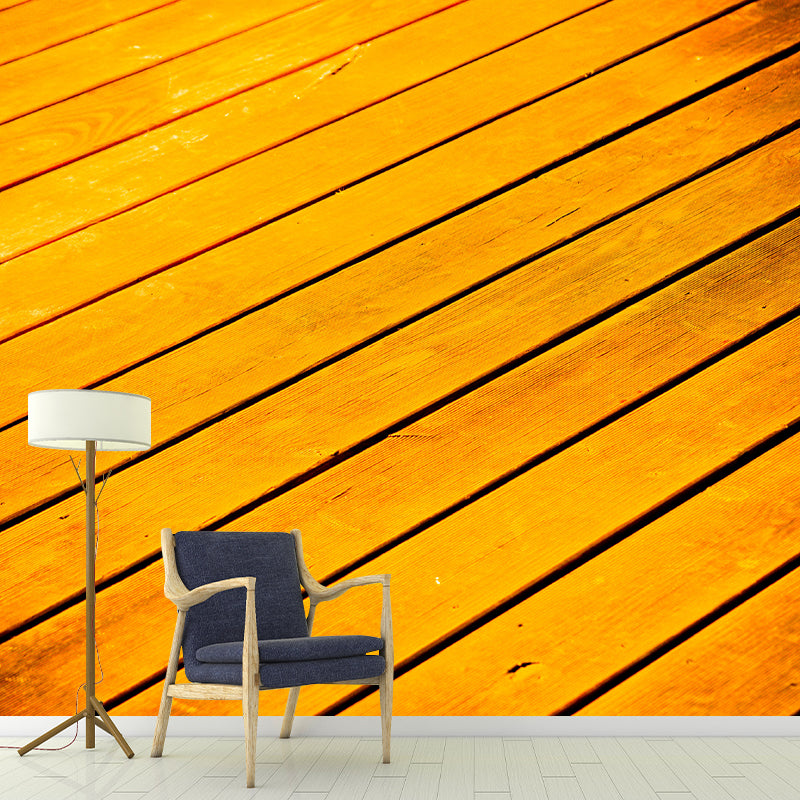 Wooden Mural Personalized Size Wall Covering for Sleeping Room, Stain Resistant