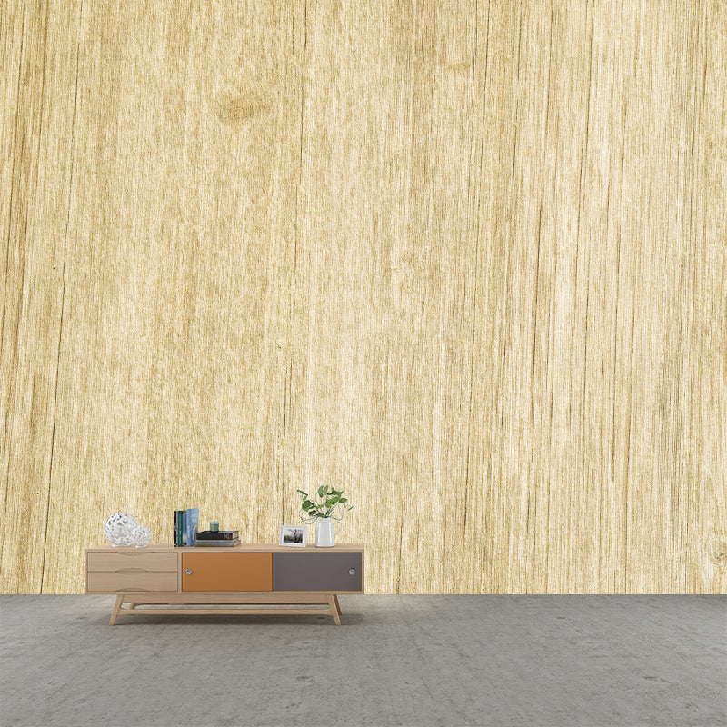 Wooden Photo Removable Mural Wallpaper Moisture Resistant for Guest Room
