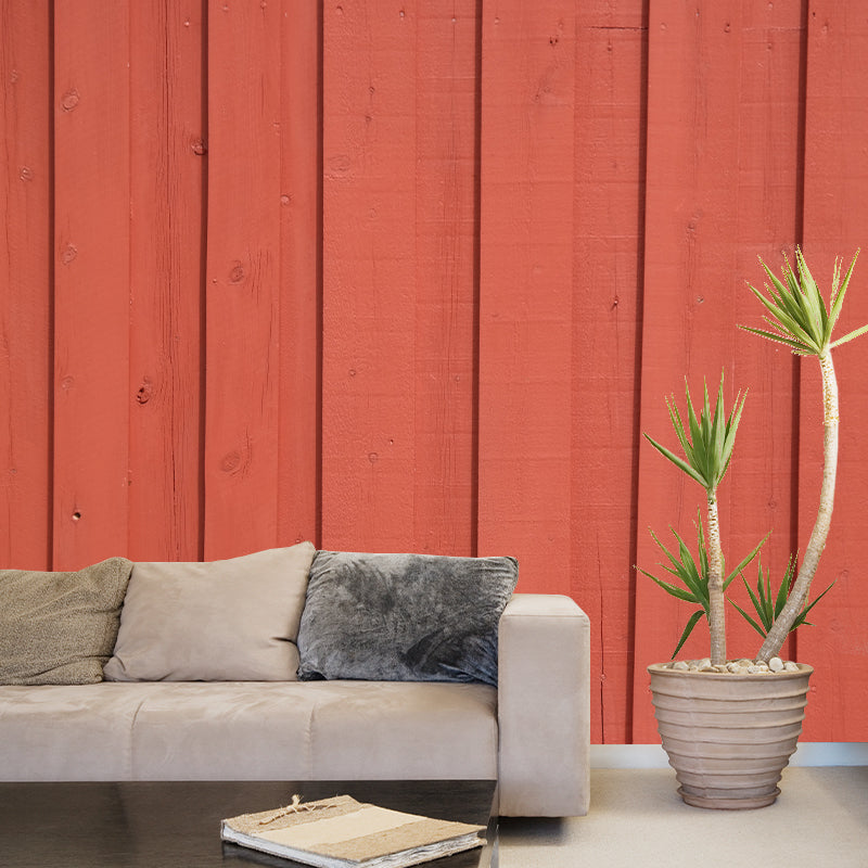 Wooden Photo Removable Mural Wallpaper Moisture Resistant for Guest Room