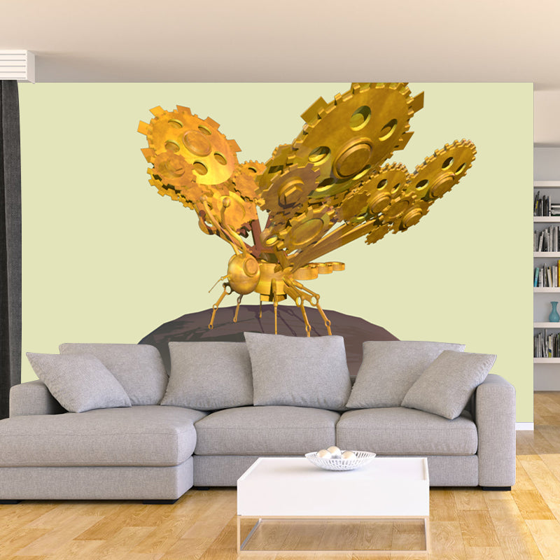 Gearwheel Customized Wall Mural Mildew Resistant Wallpaper for Dining Room