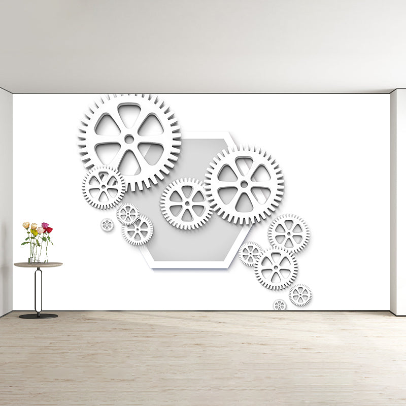 Gearwheel Customized Wall Mural Mildew Resistant Wallpaper for Dining Room