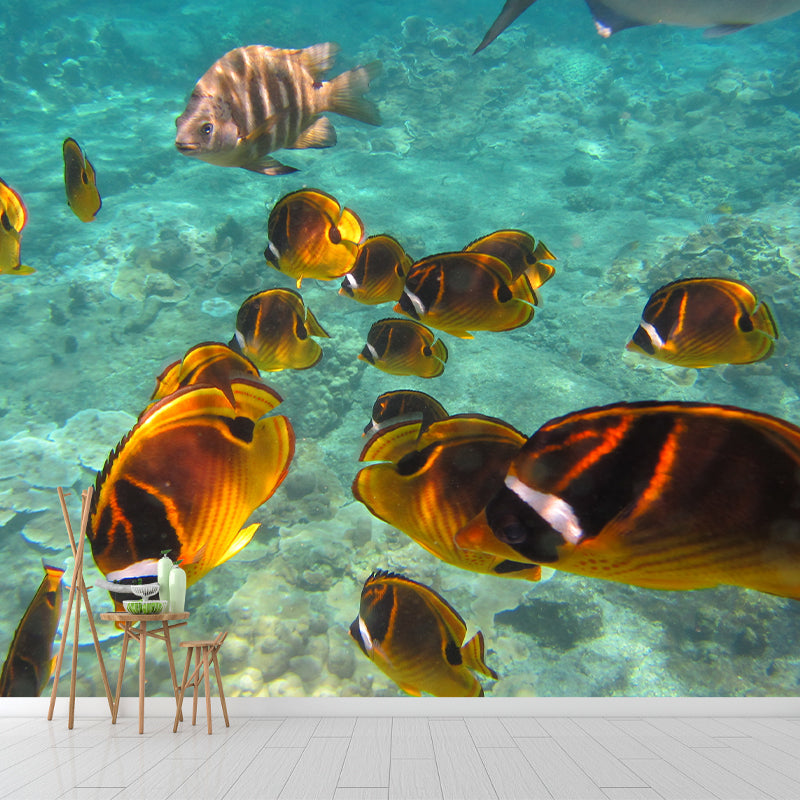 Underwater Pictures Mural Moisture Resistant Wall Decor for House Interior