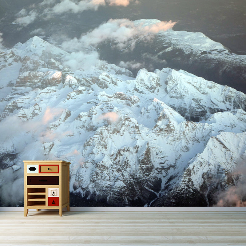 Alps Mountain Mural for Living Room Bedroom, Removable, Customized Size