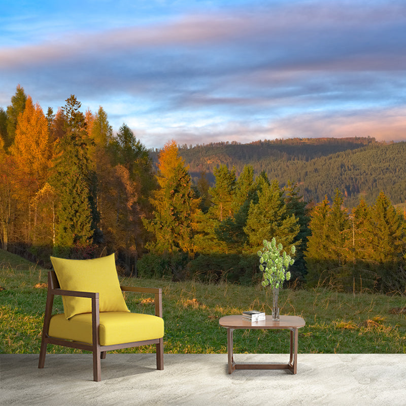 Pine Forest View Murals for Sleeping Room Home Decor, Moisture Resistant