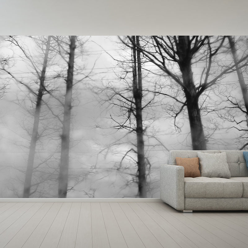 Pine Forest Wall Murals Moisture Resistant Wall Decor for Sleeping Room