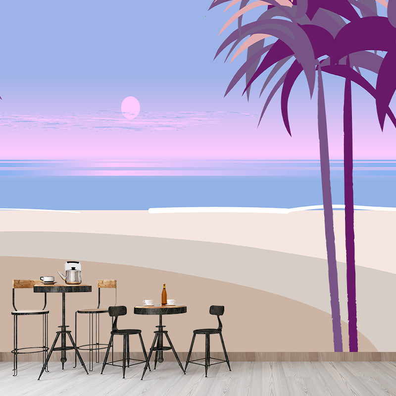 Tropical Landscape Moisture Resistant Wall Mural Removable Wallpaper for Living Room