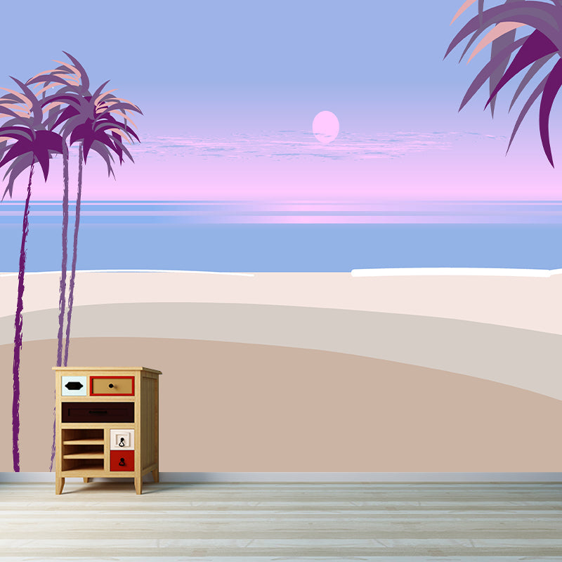 Tropical Landscape Moisture Resistant Wall Mural Removable Wallpaper for Living Room