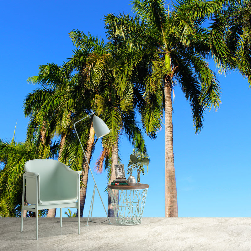 Tropical Tree Landscape Wall Murals Moisture Resistant Wall Decor for Sleeping Room