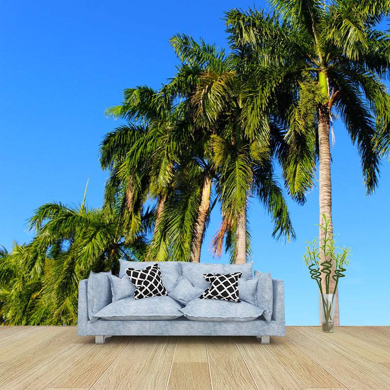 Tropical Tree Landscape Wall Murals Moisture Resistant Wall Decor for Sleeping Room