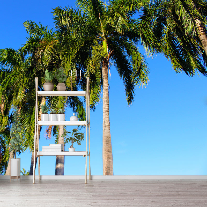 Tropical Tree Landscape Wall Murals Moisture Resistant Wall Decor for Sleeping Room