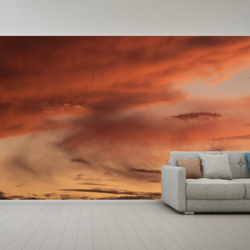 Cloudscape Wallpaper Mural Simple Style Sitting Room Mural for Wall Decor
