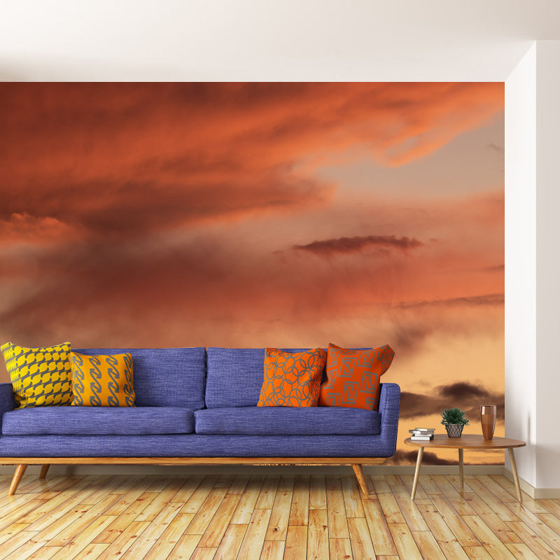Cloudscape Wallpaper Mural Simple Style Sitting Room Mural for Wall Decor
