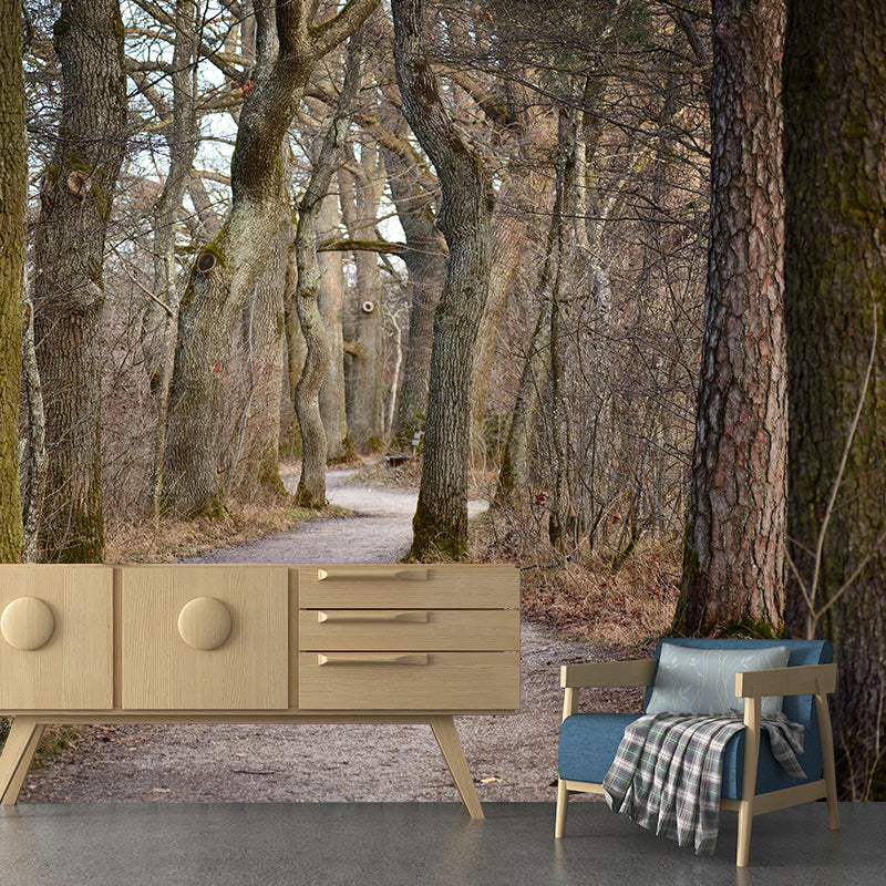 Space Extension Mural Wallpaper Photography Style Mildew Resistant for Room