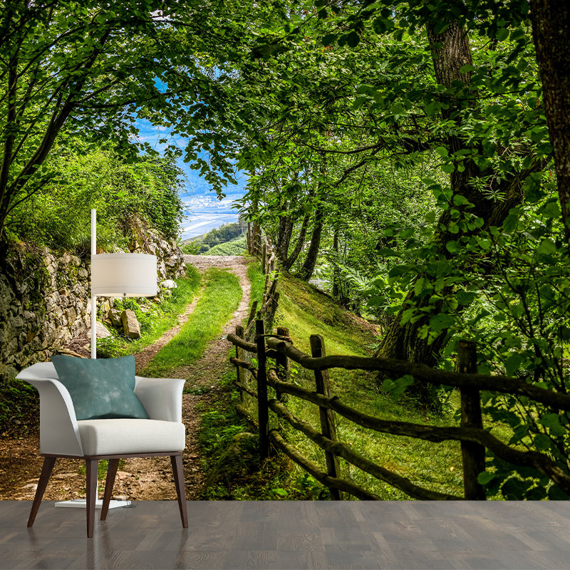 Space Extension Mural Wallpaper Photography Style Mildew Resistant for Room