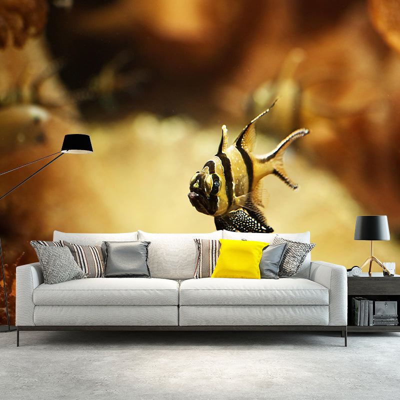 Stain Resistant Seabed Mural Wallpaper Tropical Beach Style for Wall Decor