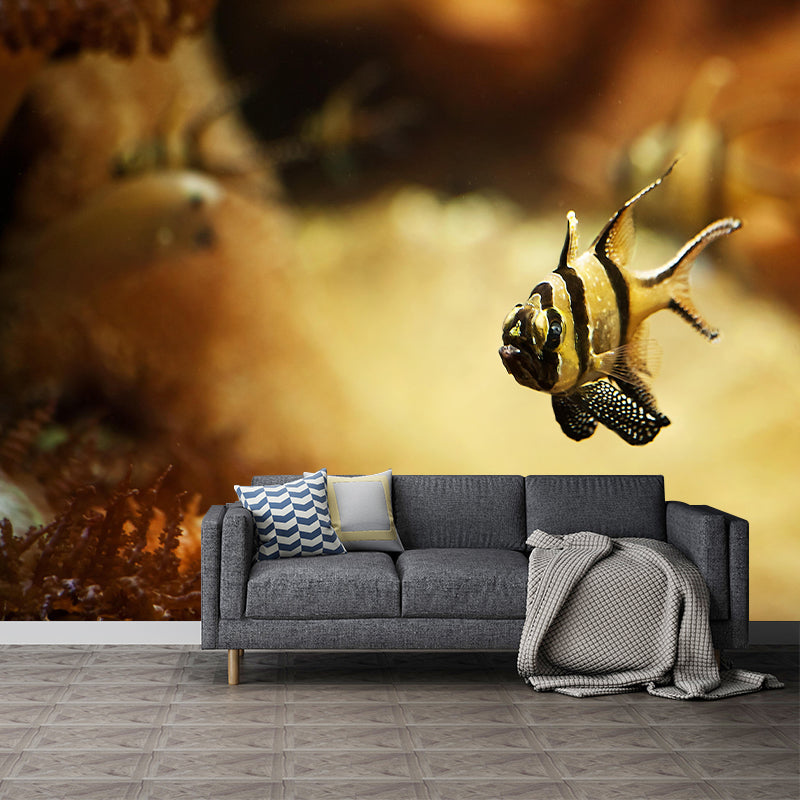 Stain Resistant Seabed Mural Wallpaper Tropical Beach Style for Wall Decor