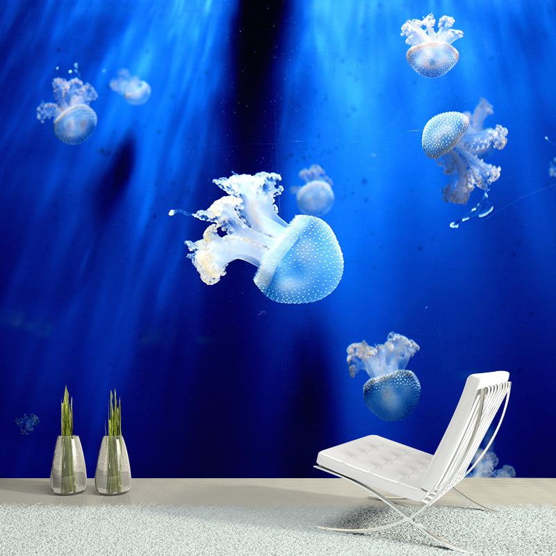 Seabed Mural Wallpaper Tropical Beach Style Mildew Resistant for Decoration