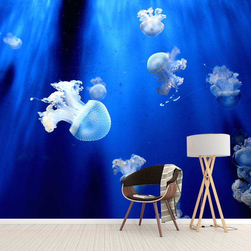 Seabed Mural Wallpaper Tropical Beach Style Mildew Resistant for Decoration