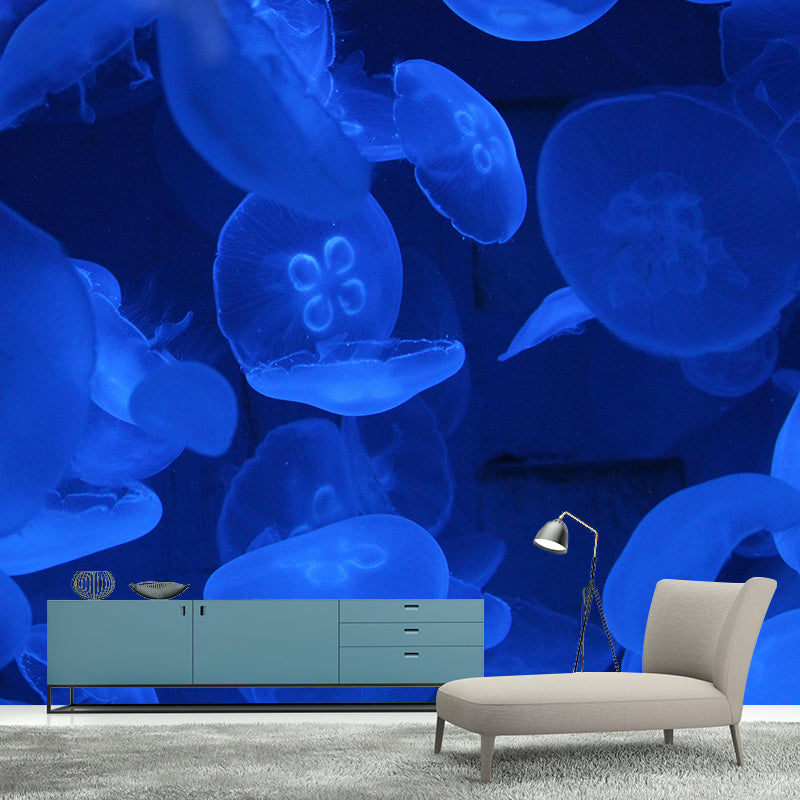Mildew Resistant Seabed Mural Wallpaper Tropical Beach Style for Decoration