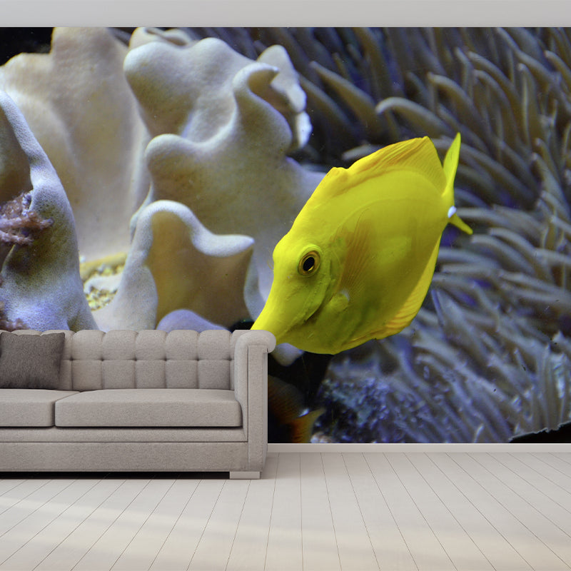 Seabed Wall Mural Wallpaper Tropical Beach Style Mildew Resistant for Living Room