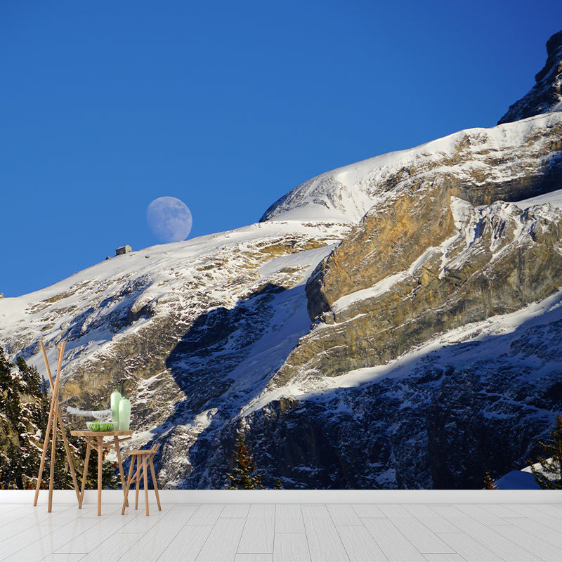 Mountain Wall Mural Wallpaper Modern Style Mildew Resistant Bedrom Mural