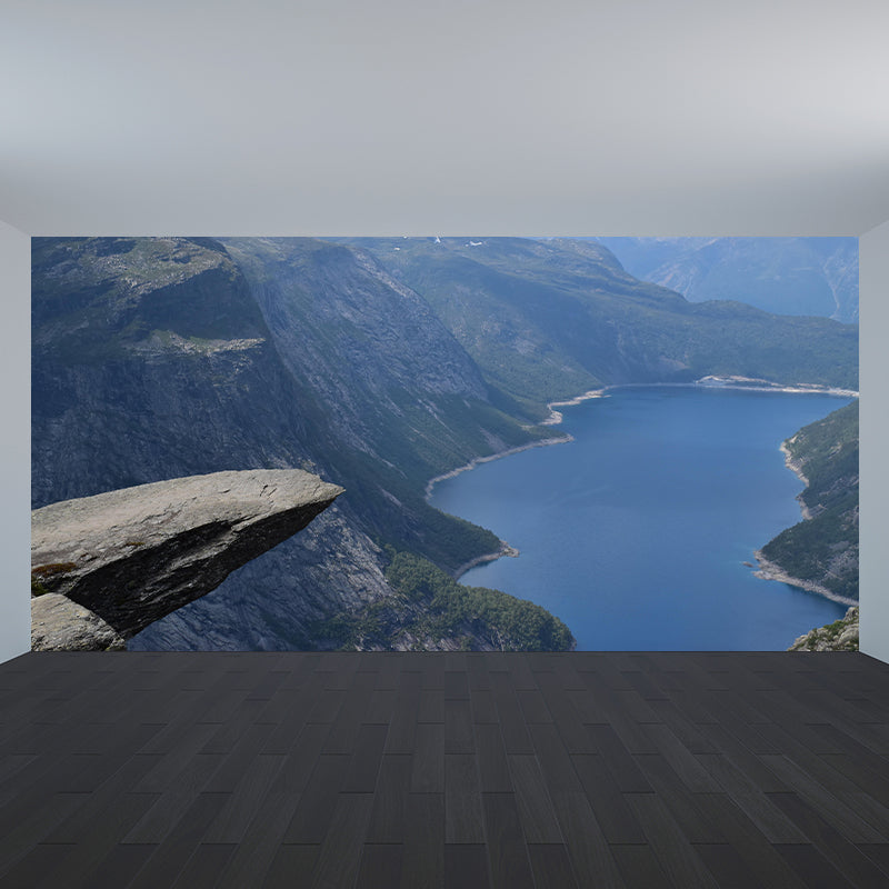 Mountain Wall Mural Wallpaper Modern Style Mildew Resistant Wall Mural for Home