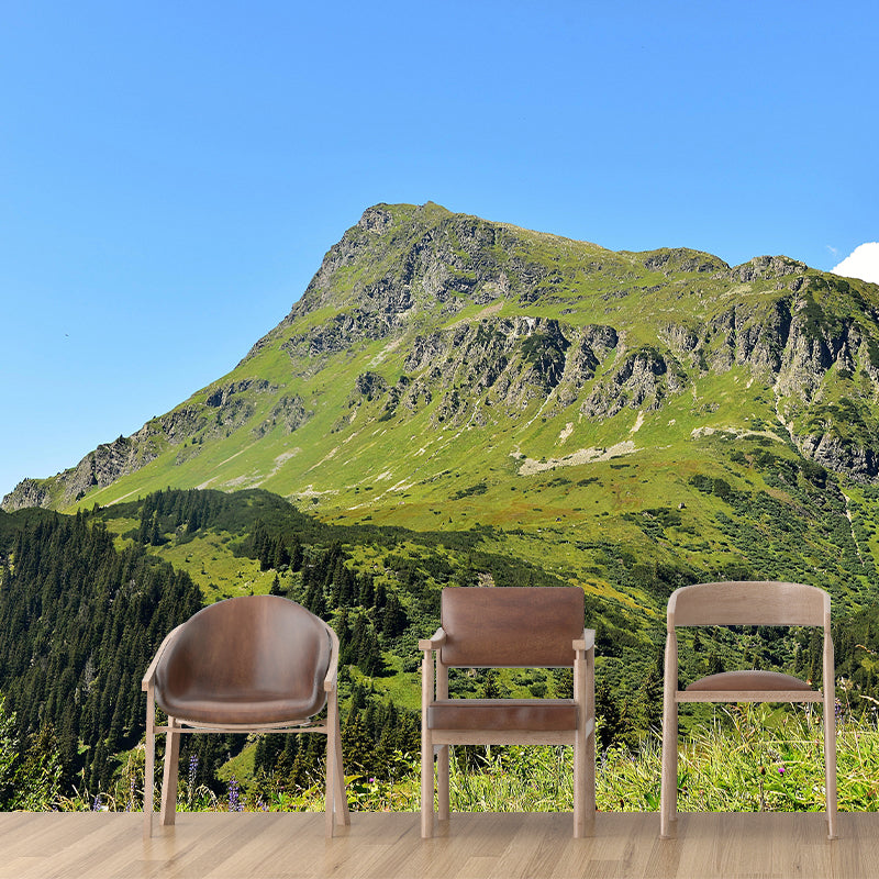 Huge Mountain Wall Mural Wallpaper Modern Style Mildew Resistant for Bedroom