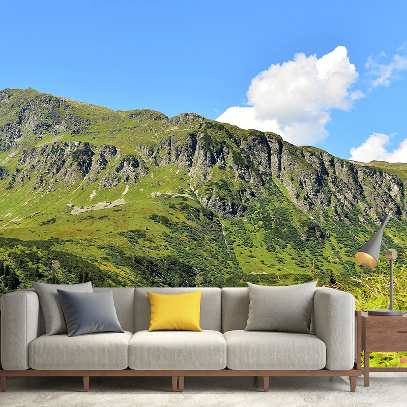 Huge Mountain Wall Mural Wallpaper Modern Style Mildew Resistant for Bedroom