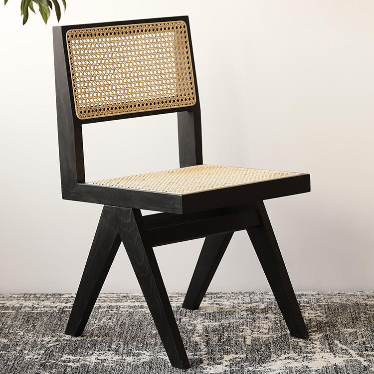 Sillas de comedor de estilo tradicional, silla lateral sin brazos de cocina con patas de madera
