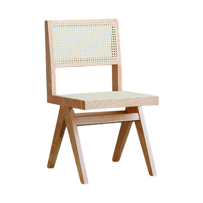 Sillas de comedor de estilo tradicional, silla lateral sin brazos de cocina con patas de madera