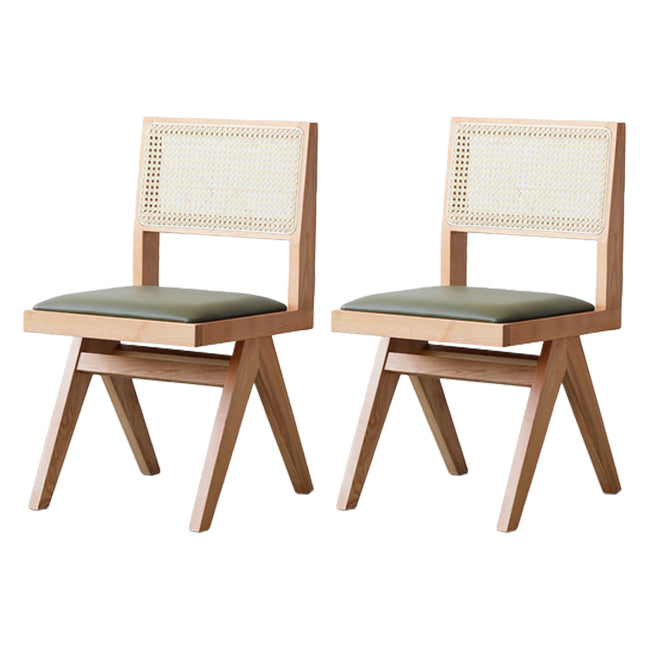 Sillas de comedor de estilo tradicional, silla lateral sin brazos de cocina con patas de madera