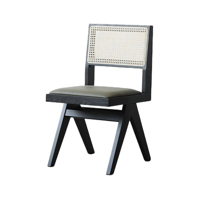 Sillas de comedor de estilo tradicional, silla lateral sin brazos de cocina con patas de madera