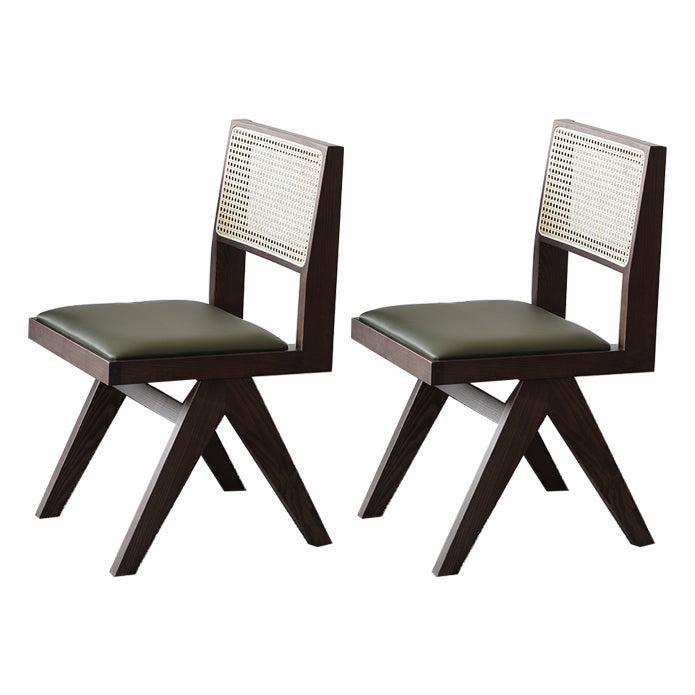 Sillas de comedor de estilo tradicional, silla lateral sin brazos de cocina con patas de madera