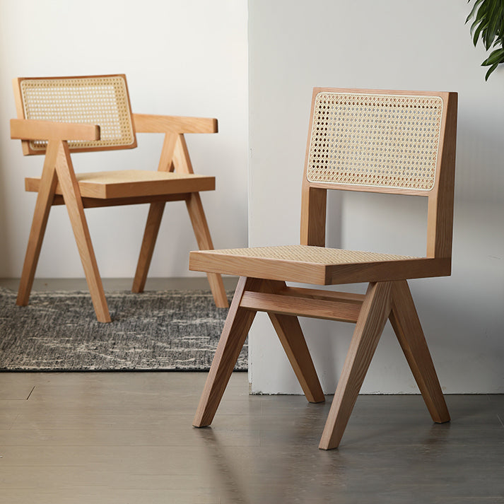 Sillas de comedor de estilo tradicional, silla lateral sin brazos de cocina con patas de madera